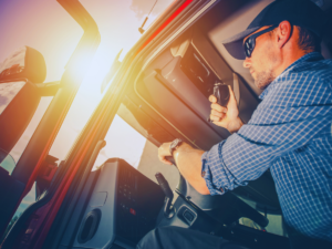 Trucker having semi truck brake problems