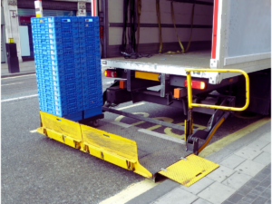 Semi Truck showing importance of liftgates for loading and unloading cargo