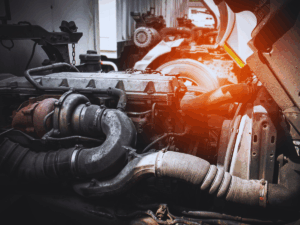 Faulty EGR in diesel truck engine 